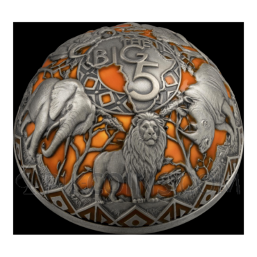 Big Five Africa - Half-Spherical Coin 25 Francs 2oz Burundi 2026