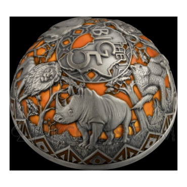 Big Five Africa - Half-Spherical Coin 25 Francs 2oz Burundi 2026