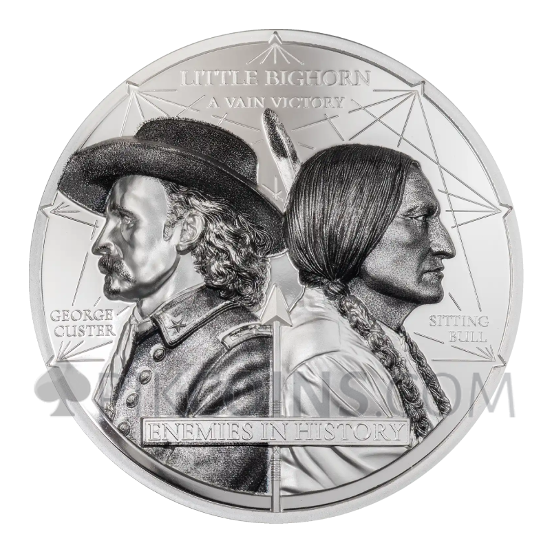 Custer vs. Sitting Bull - Enemies in History 1000 Togrog 2oz Mongolia 2026