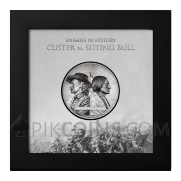 Custer vs. Sitting Bull - Enemies in History 1000 Togrog 2oz Mongolia 2026