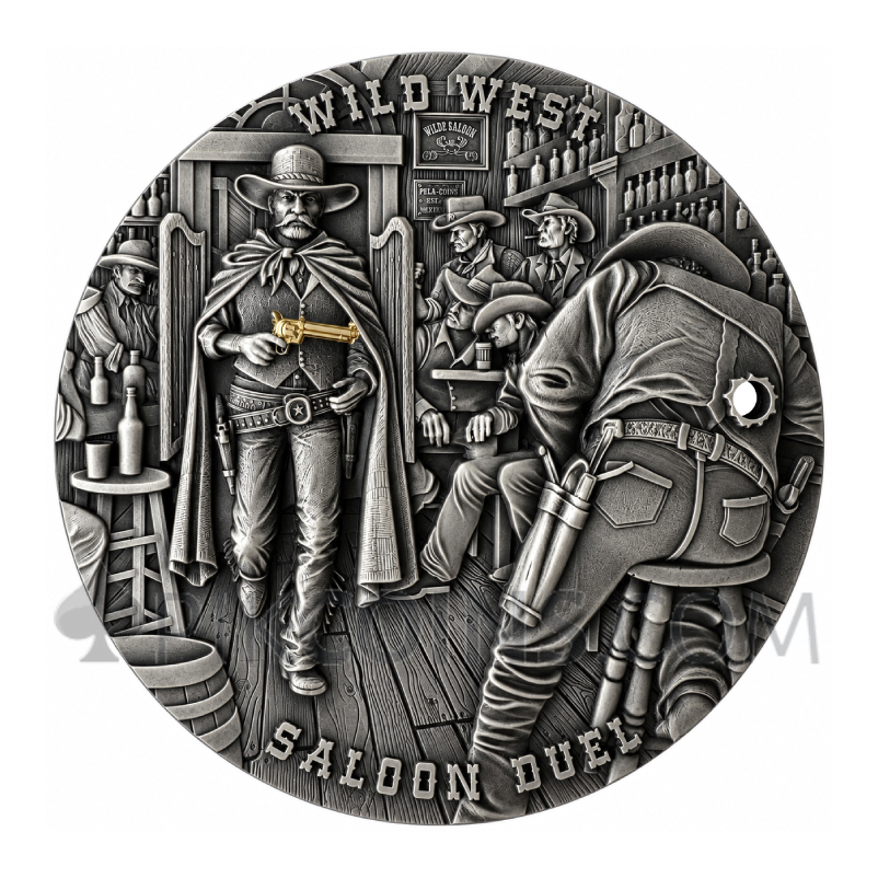 Saloon Duel - Wild West 2000 Francs CFA 2oz Cameroon 2026