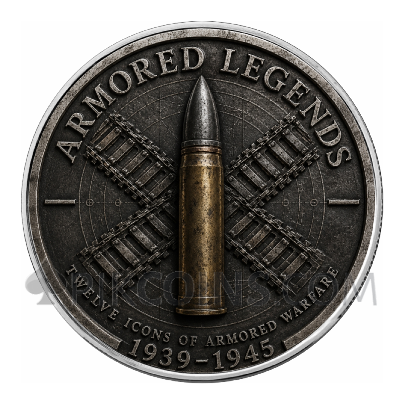 Sherman - Armored Legends of World War II - American Eagle 1$ 1oz USA 2026 - Image 2