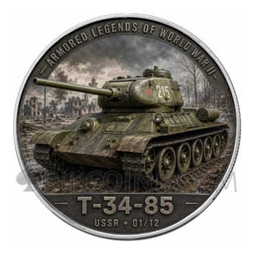 T-34 - Armored Legends of World War II - American Eagle 1$ 1oz USA 2026