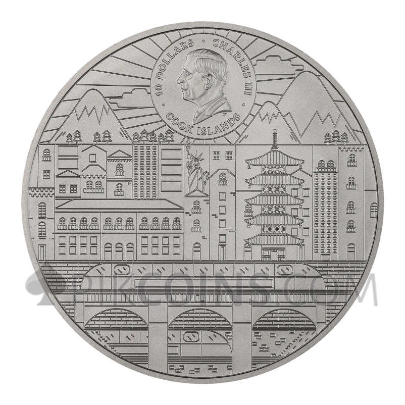Three Levels of Japan 10$ 2oz Cook Islands 2026 - Image 2