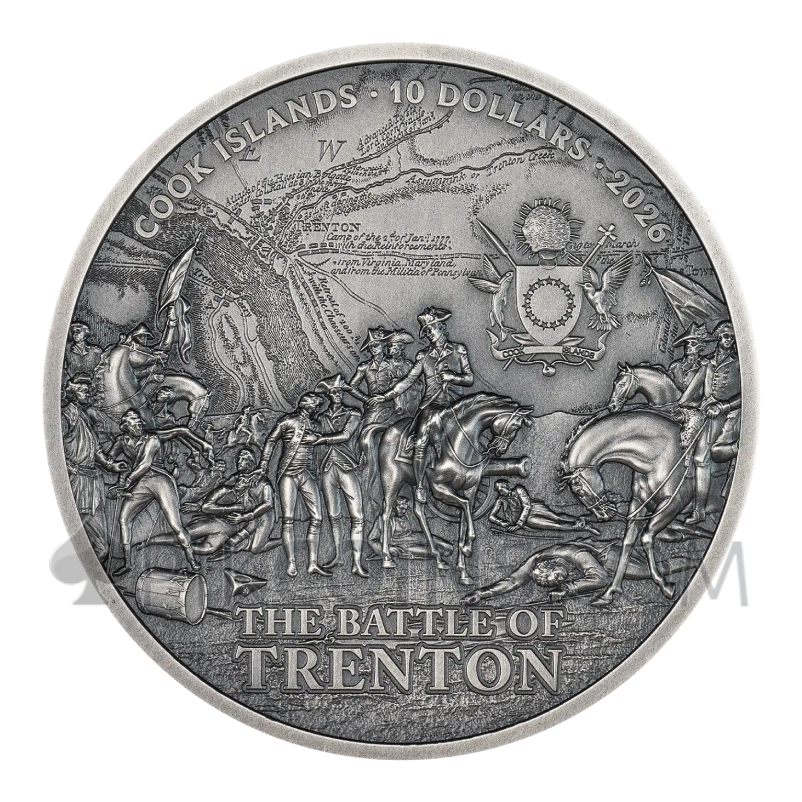 Crossing the Delaware - Forging of Independence 10$ 2oz Cook Islands 2026 - Image 2