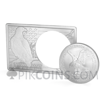 American Silver Eagle 40th Anniversary - 2-in-1 Coin in Bar 2oz + 1oz USA 2026