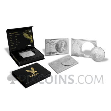 American Silver Eagle 40th Anniversary - 2-in-1 Coin in Bar 2oz + 1oz USA 2026