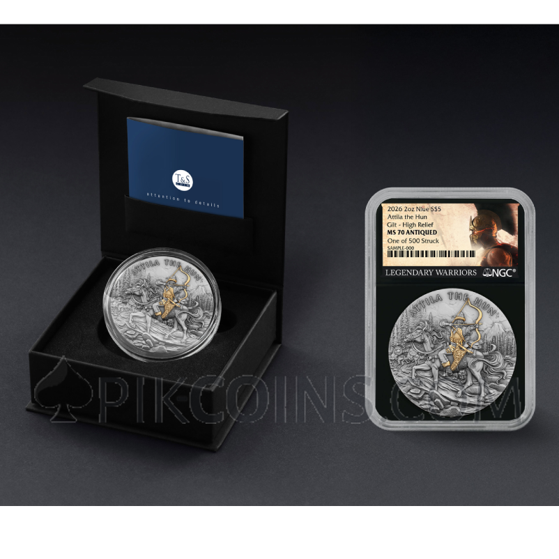 Attila the Hun - Legendary Warriors 5$ 2oz Niue 2026