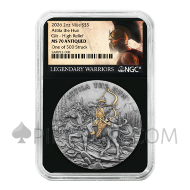 Attila the Hun - Legendary Warriors 5$ 2oz Niue 2026