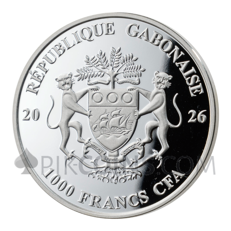 Capitol - Full Sculpture 1000 Francs CFA 1oz Gabon 2026 - Image 2