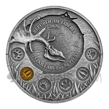 Giant Deer - Megafauna Ultra High Relief 25$ 2oz Liberia 2026
