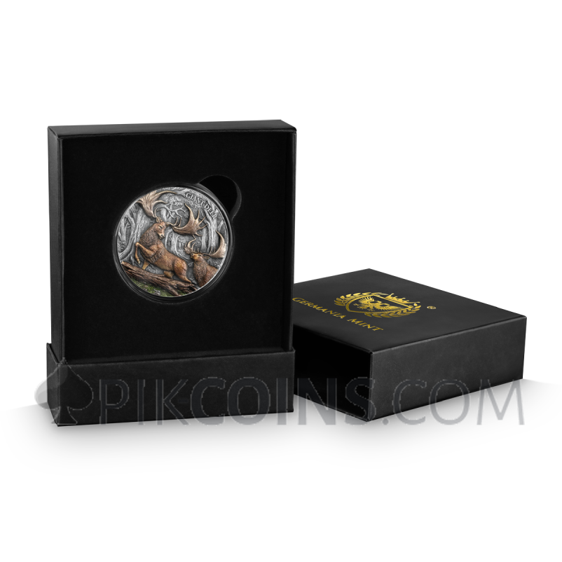 Giant Deer - Megafauna Ultra High Relief 25$ 2oz Liberia 2026 - Image 7