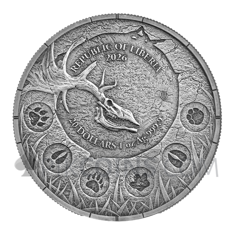 Giant Deer Oblivion - Megafauna 20$ 1oz Liberia 2026 - Image 3