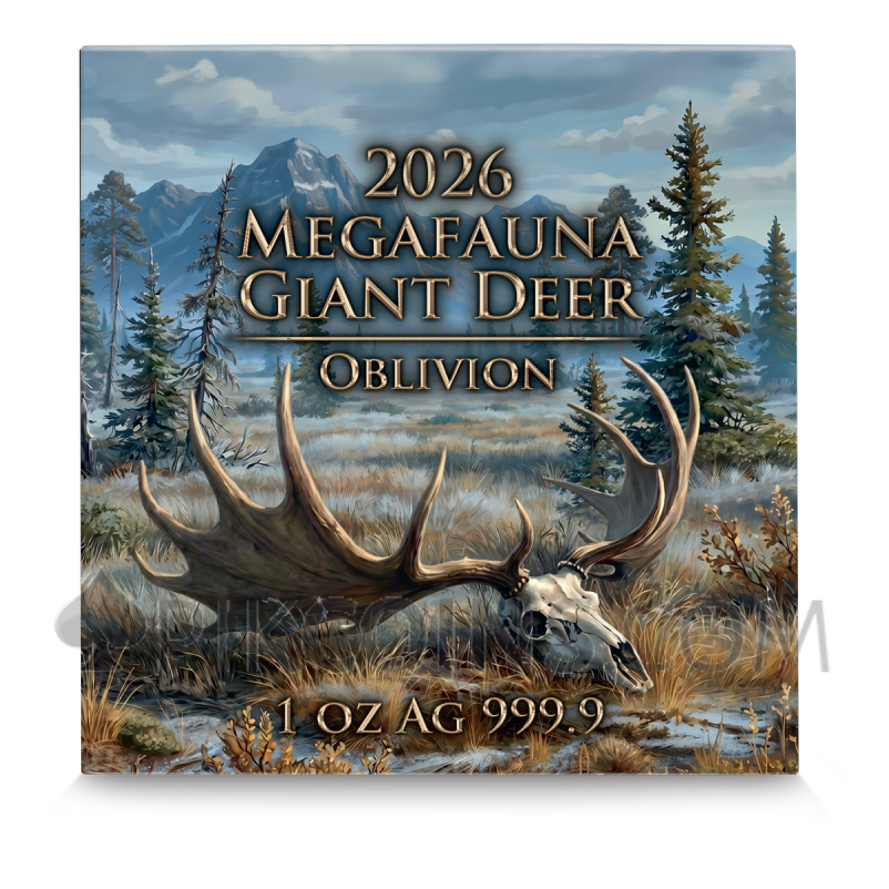 Giant Deer Oblivion - Megafauna 20$ 1oz Liberia 2026 - Image 4