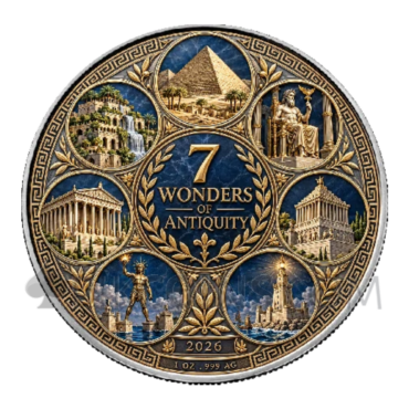 Hanging Gardens of Babylon - 7 Wonders of Antiquity - American Eagle 1$ 1oz USA 2026