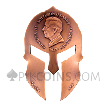 Spartan Helmet 10$ 5oz Solomon Islands 2027