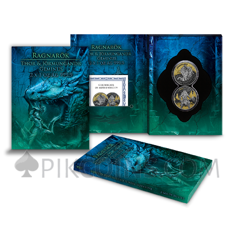Thor & Jörmungandr - Ragnarök Geminus 2 Coins Set 2 x 1oz 2 x 5 Mark 2026 - Image 7