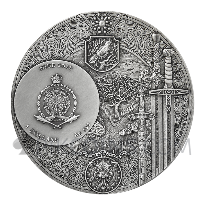 Crossroads of Ravens - The Witcher 5$ 2oz Niue 2026 - Image 3